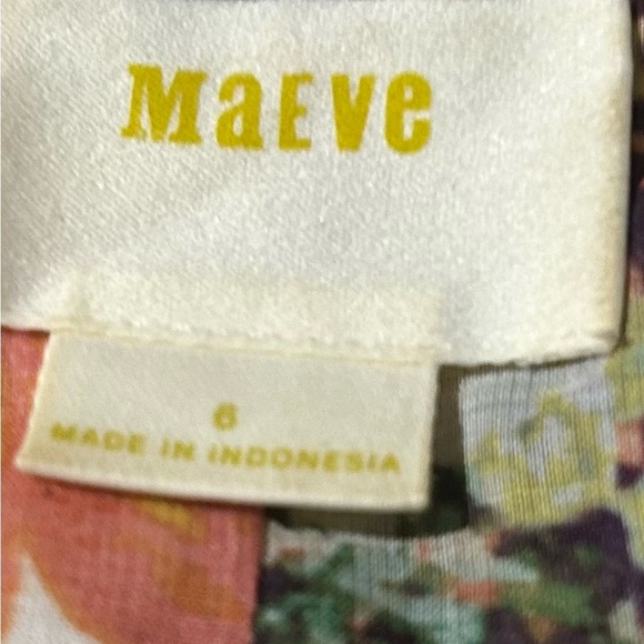 ANTHROPOLOGIE | Maeve Roll Tab Sleeve 100%Cotton Embroidered Top Blouse Sz 6 - Picture 14 of 16